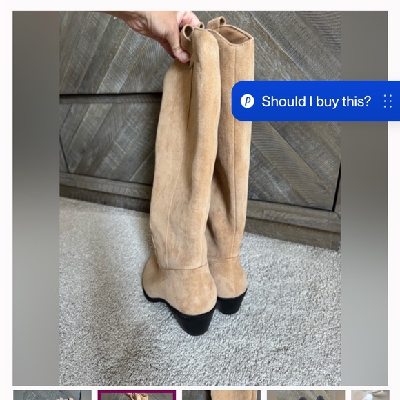 AE Western Suede Knee-High Women's Boots - Picture 3 of 8